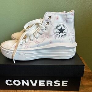 Converse Chuck Taylor All Star Move Platform Floral Sneakers Shoes Sz 6.5